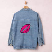 Rosa Kiss Lippen Personalisiert Jeansjacke (Hangar)