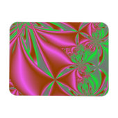 Rosa Kites mit grüner Farbe Magnet (Horizontal)