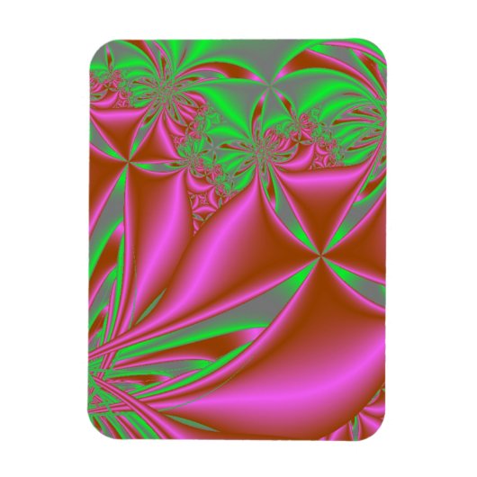 Rosa Kites mit grüner Farbe Magnet (Vertikal)