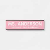 Rosa Klassenzimmertür-Schild Türschild (Vorderseite )