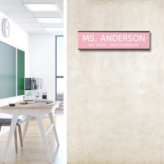 Rosa Klassenzimmertür-Schild Türschild