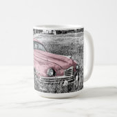 Rosa Klassiker Auto Kaffeetasse (VorderseiteRechts)