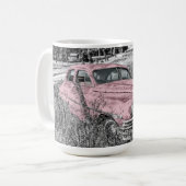 Rosa Klassiker Auto Kaffeetasse (Vorderseite Links)