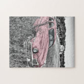 Rosa Klassiker Auto Puzzle (Horizontal)