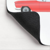 Rosa Klassikwagen Mousepad (Ecke)