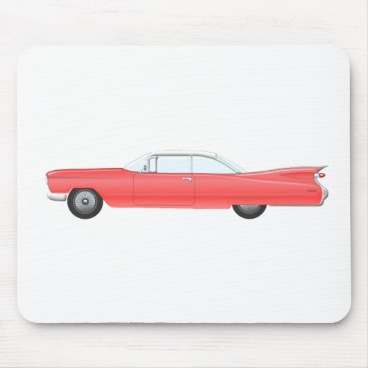 Rosa Klassikwagen Mousepad (Vorne)