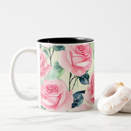 Rosa Klassische Tasse (Mit Donut)