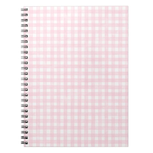 Rosa klassischer Gingham Notizblock (Vorderseite)