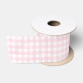 Rosa klassischer Gingham Satinband (Spule)