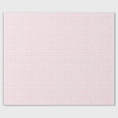 Rosa Klassisches Gingham Geschenkpapier (Flach)