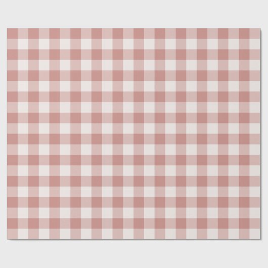 Rosa Klassisches Gingham-Karo Geschenkpapier (Flach)