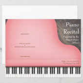 Rosa Klavier Klavier geklappt Piano oder Gesang-Er (Vorne/Hinten)
