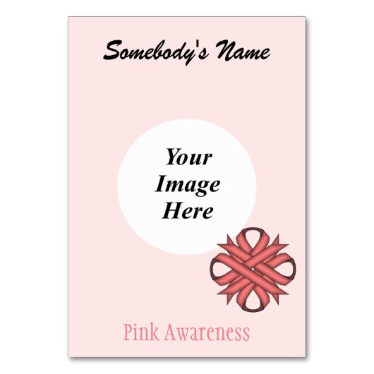 Rosa Kleber-Multifunktionsvorlage von Kenneth Yonc Tischnummer (Vorderseite)