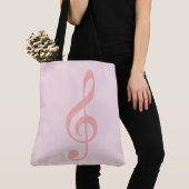 Rosa Klee auf sehr hellrosa Tasche (Von Nahem)