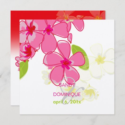 Rosa Klee Einladung (Vorne/Hinten)