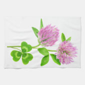 Rosa Klee Geschirrtuch (Horizontal)