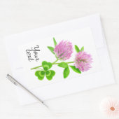 Rosa Klee Rechteckiger Aufkleber (Umschlag)