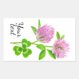 Rosa Klee Rechteckiger Aufkleber