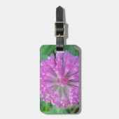 Rosa Kleeblüte Gepäckanhänger (Vorderseite vertikal)