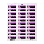 Rosa Kleid, Glitzer Bokeh, Schwarzes Adressetikett (Vorne)