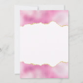 Rosa Kleid & Gold Glitzer Balloons Sweet 16 Einladung (Rückseite)