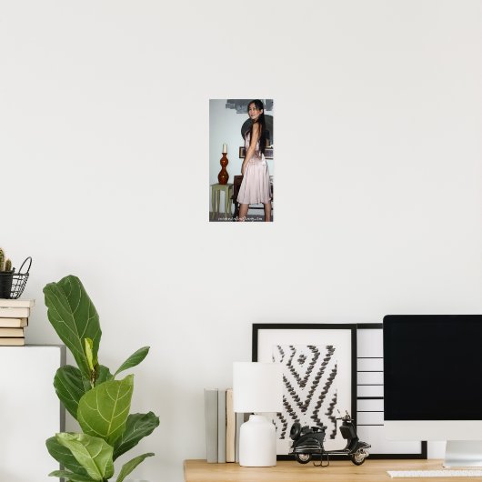 Rosa Kleid Poster (Heimbüro)