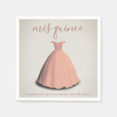 Rosa Kleid Quinceañera mis quince Tisch Dekoration Serviette (Vorderseite)