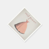 Rosa Kleid Quinceañera mis quince Tisch Dekoration Serviette (Ecke)