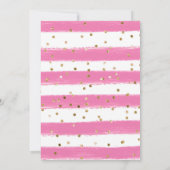 Rosa Kleid Rothaarige Prinzessin Geburtstag Dankeskarte (Rückseite)