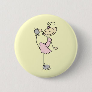 Rosa Kleiderzahl Skater-T - Shirts und Geschenke Button