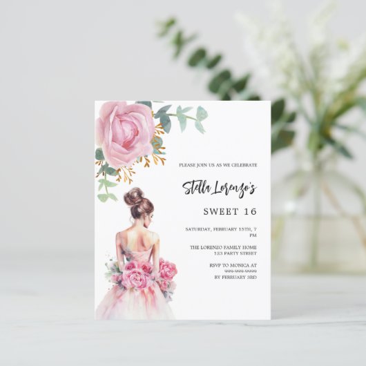 Rosa Kleidung Rose Blumenkohl Süß 16 Haushaltseinl (Stehend Vorderseite)