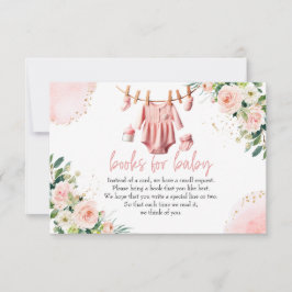 Rosa Kleidungsbücher für die Babykarte