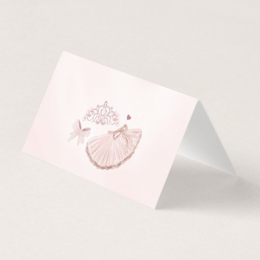 Rosa Kleine Ballerina Platzkarte Party Dekoration (Rückseite)