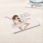 Rosa Kleine Ballerina Teller Ballett Party Dekorat Rechteckiger Pappuntersetzer (angewinkelt)