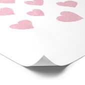 Rosa kleine Herzen Poster (Ecke)