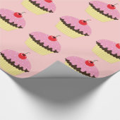 Rosa kleine Kuchen Geschenkpapier (Ecke)