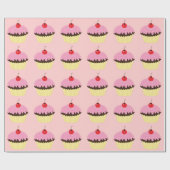 Rosa kleine Kuchen Geschenkpapier (Flach)