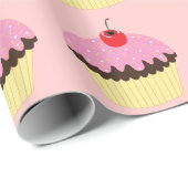 Rosa kleine Kuchen Geschenkpapier (Rolleneckpunkt)
