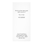 Rosa kleine Kuchen Werbekarte (Hinten)