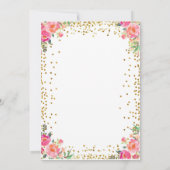 Rosa kleine Kürbiseinladung Einladung (Rückseite)