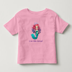 Rosa kleine Meerjungfrau Prinzessin Regenbogen far Kleinkind T-shirt