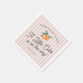 Rosa kleine Süsse auf dem Weg Citrus Baby Dusche Serviette (Ecke)