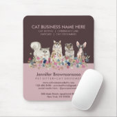 Rosa Kleiner Katzensitzender Tierarzt Service Mousepad (Mit Mouse)