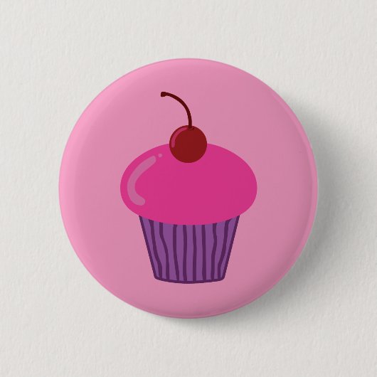 Rosa kleiner Kuchen Button (Vorderseite)