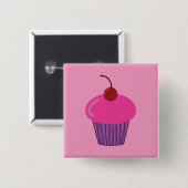 Rosa kleiner Kuchen Button (Vorne & Hinten)
