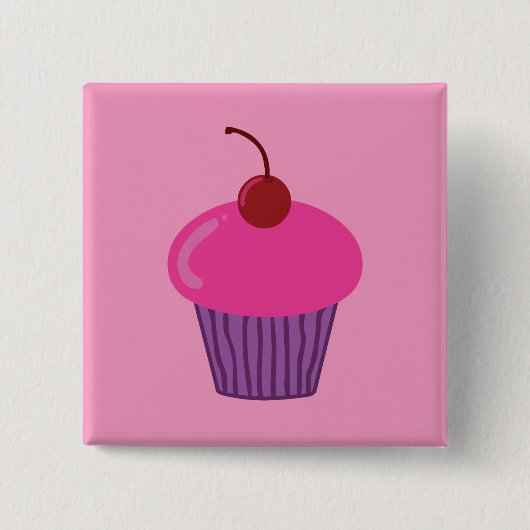 Rosa kleiner Kuchen Button (Vorderseite)