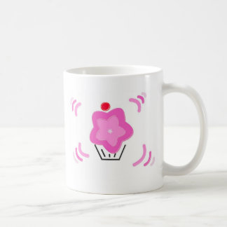 Rosa kleiner Kuchen Kaffeetasse