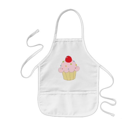 Rosa kleiner Kuchen Kinderschürze (Vorne)