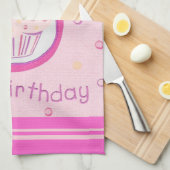 Rosa kleiner Kuchen Küchentuch (Viertel Falte)