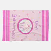 Rosa kleiner Kuchen Küchentuch (Horizontal)